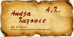 Anđa Kuzović vizit kartica